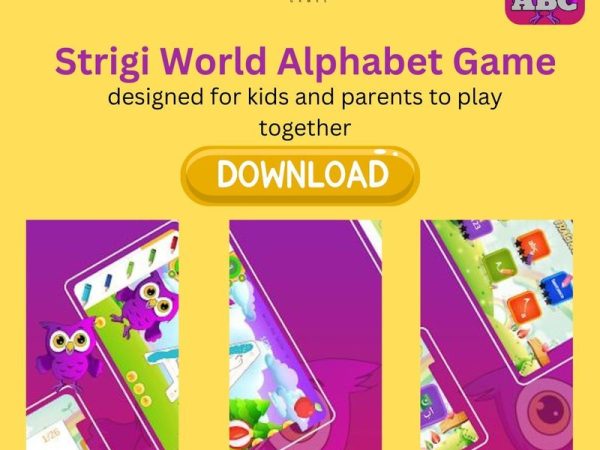 Learning is fun again with “Strigi World Alphabet Game” the best educational game for children