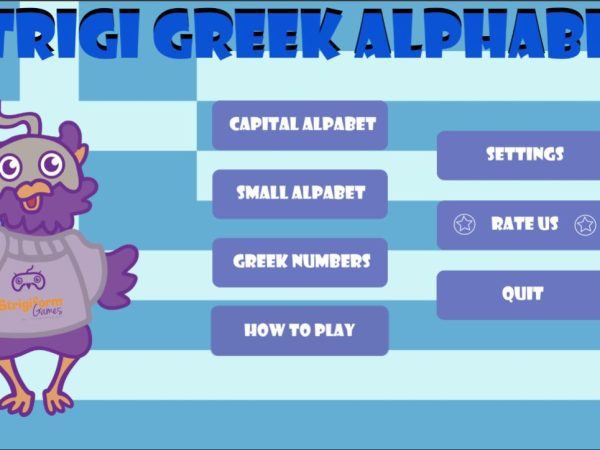 Strigi Greek Alphabet is a free phonics and alphabet teaching app that makes learning fun for children, from toddlers all the way to preschoolers and kindergartner